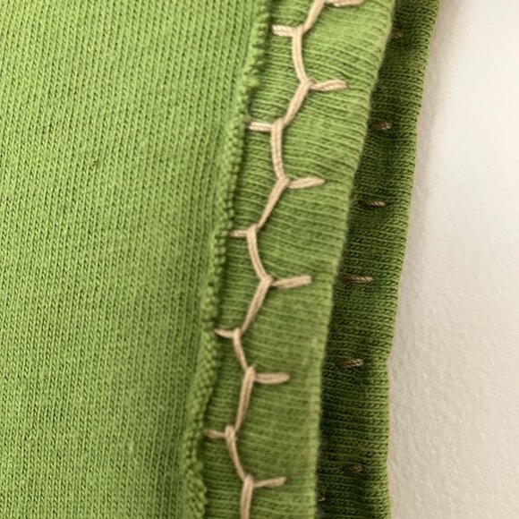 ALABAMA CHANIN Sleeveless Green Tunic 100% Cotton Size Small - Picture 6 of 7